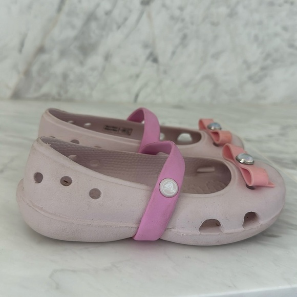 Crocs pink sparkle C7  toddler - Picture 1 of 1
